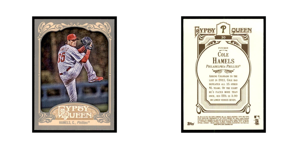 2012 Topps Gypsy Queen Cole Hamels Baseball Cards #30