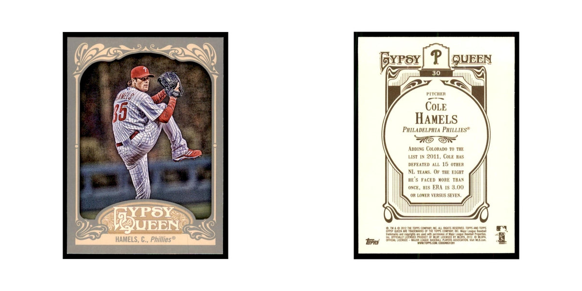 2012 Topps Gypsy Queen Cole Hamels Baseball Cards #30