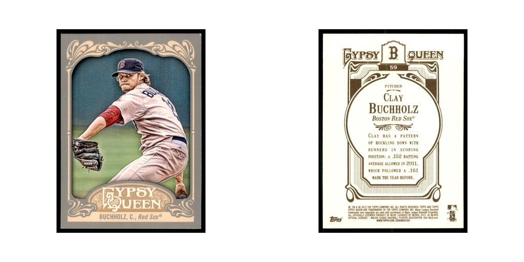2012 Topps Gypsy Queen Clay Buchholz Baseball Cards #59
