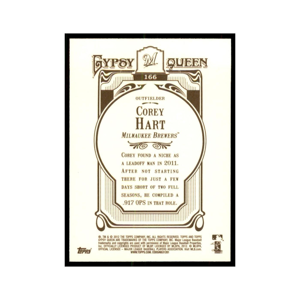 2012 Topps Gypsy Queen Corey Hart Baseball Cards #166