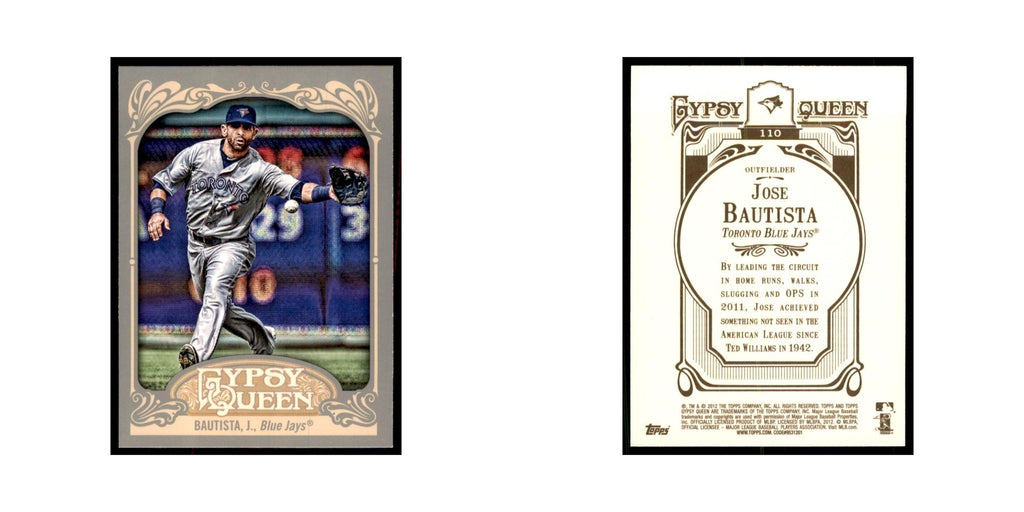 2012 Topps Gypsy Queen Jose Bautista Baseball Cards #110