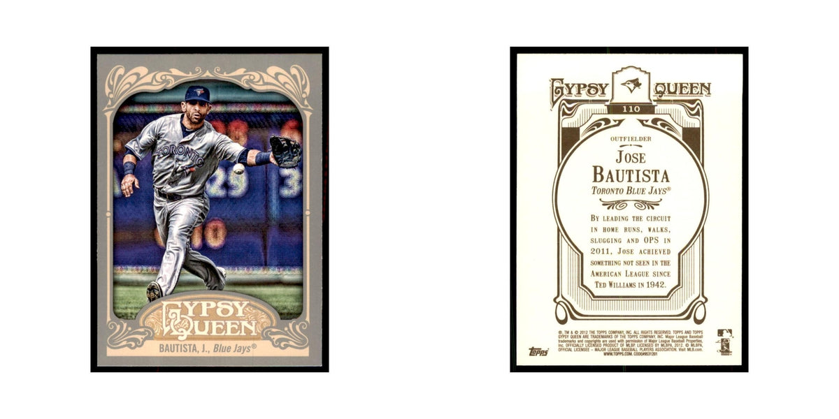 2012 Topps Gypsy Queen Jose Bautista Baseball Cards #110