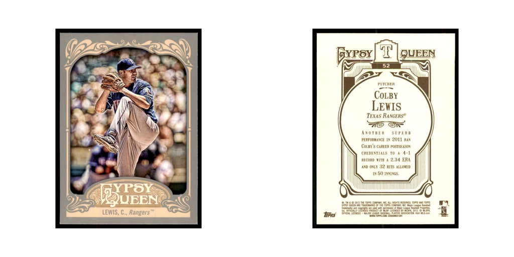 2012 Topps Gypsy Queen Colby Lewis Baseball Cards #52