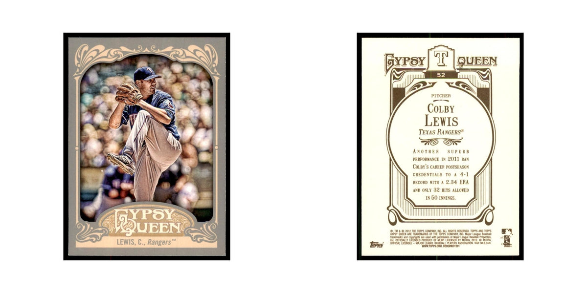 2012 Topps Gypsy Queen Colby Lewis Baseball Cards #52