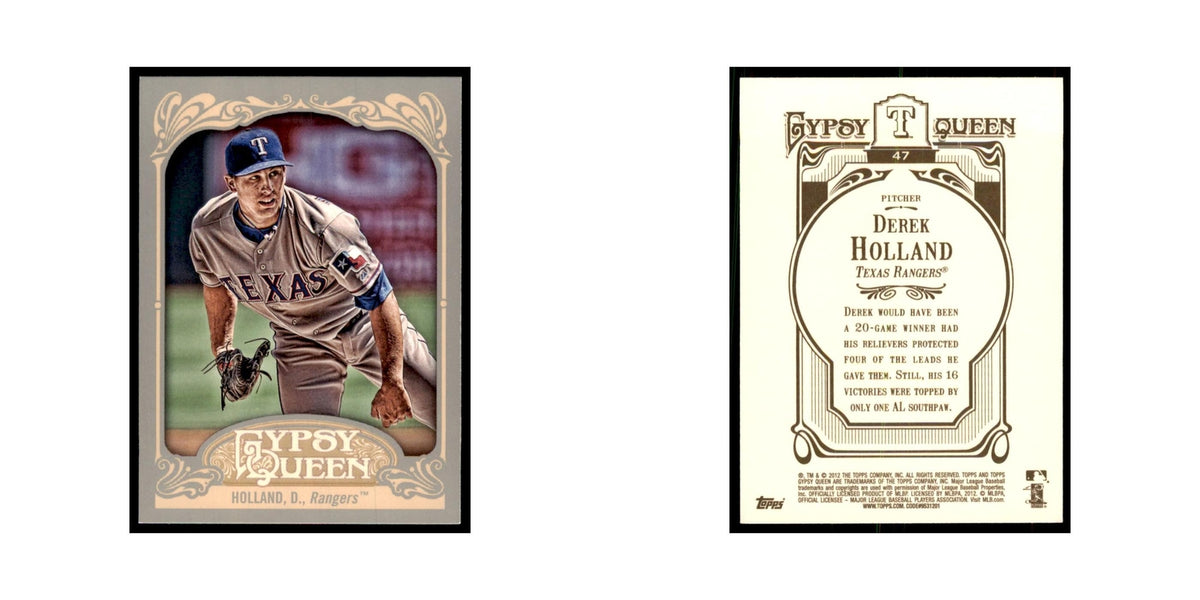 2012 Topps Gypsy Queen Derek Holland Baseball Cards #47
