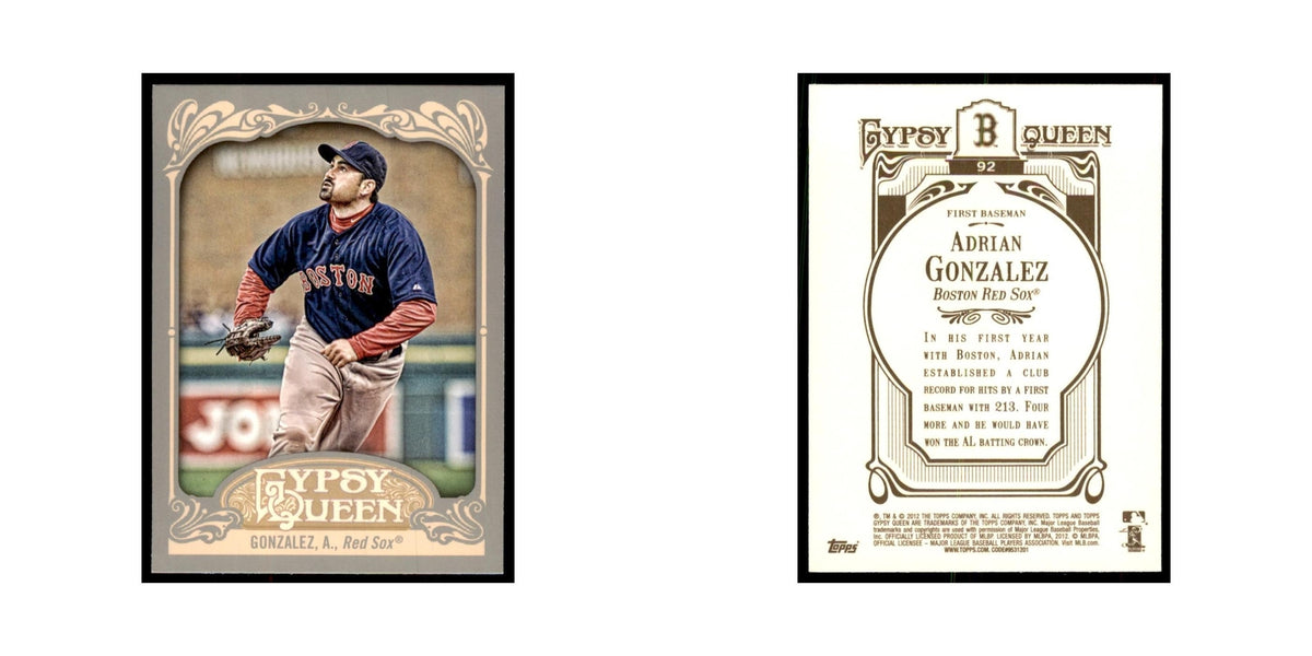 2012 Topps Gypsy Queen Adrian Gonzalez Baseball Cards #92