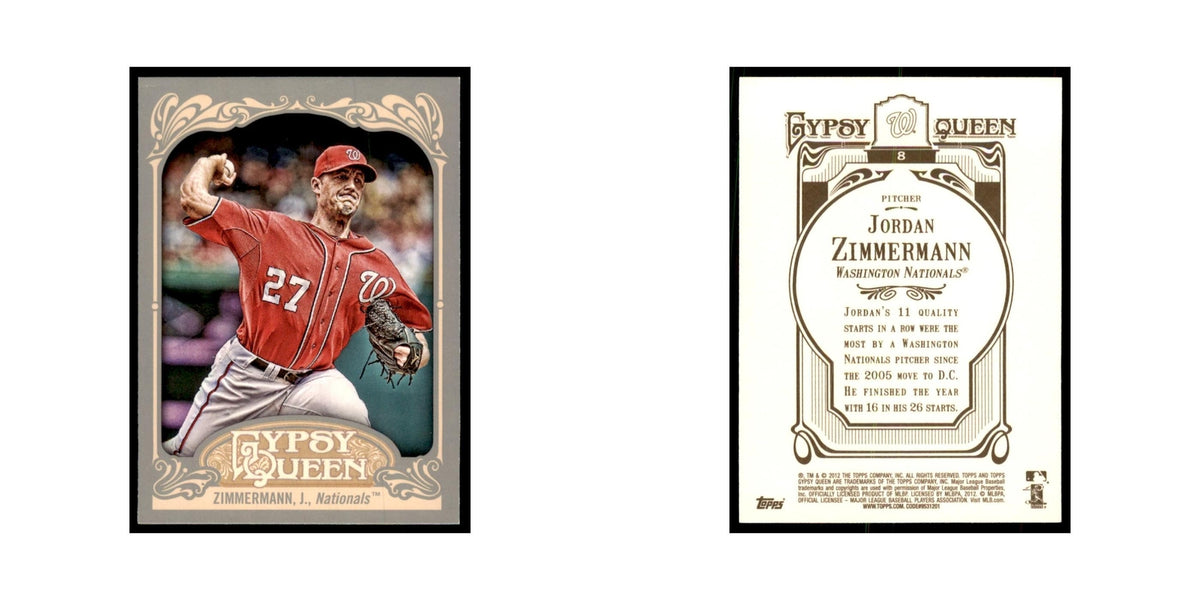 2012 Topps Gypsy Queen Jordan Zimmermann Baseball Cards #8