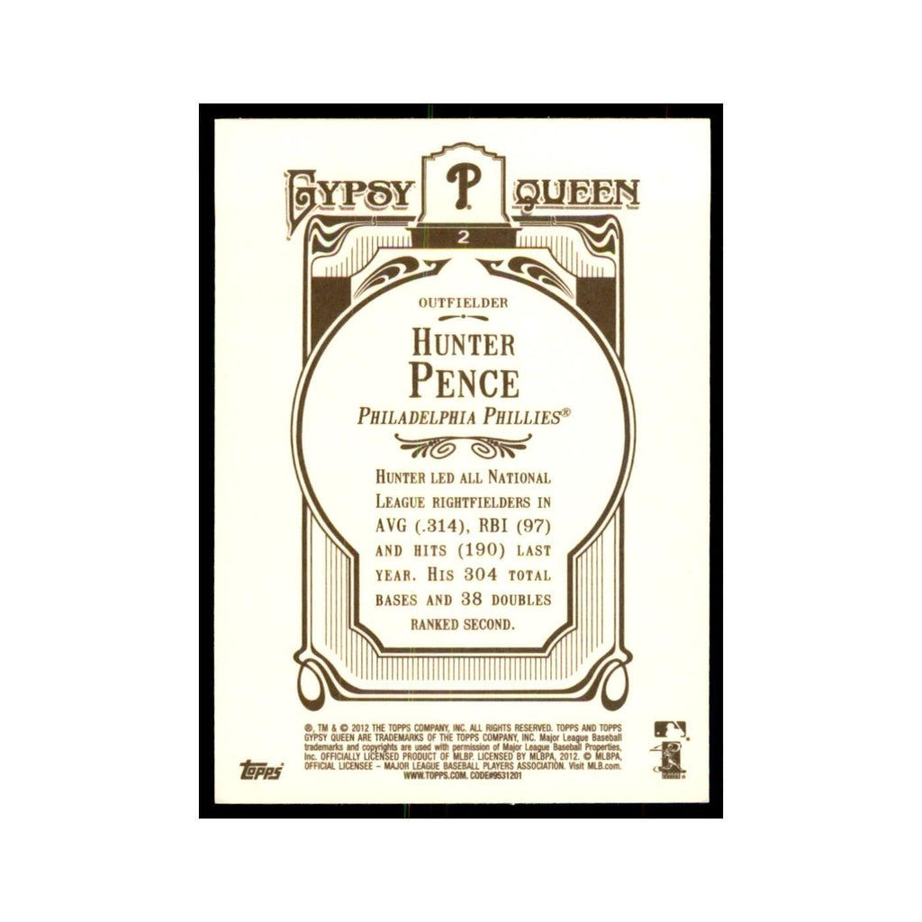 2012 Topps Gypsy Queen Hunter Pence Baseball Cards #2