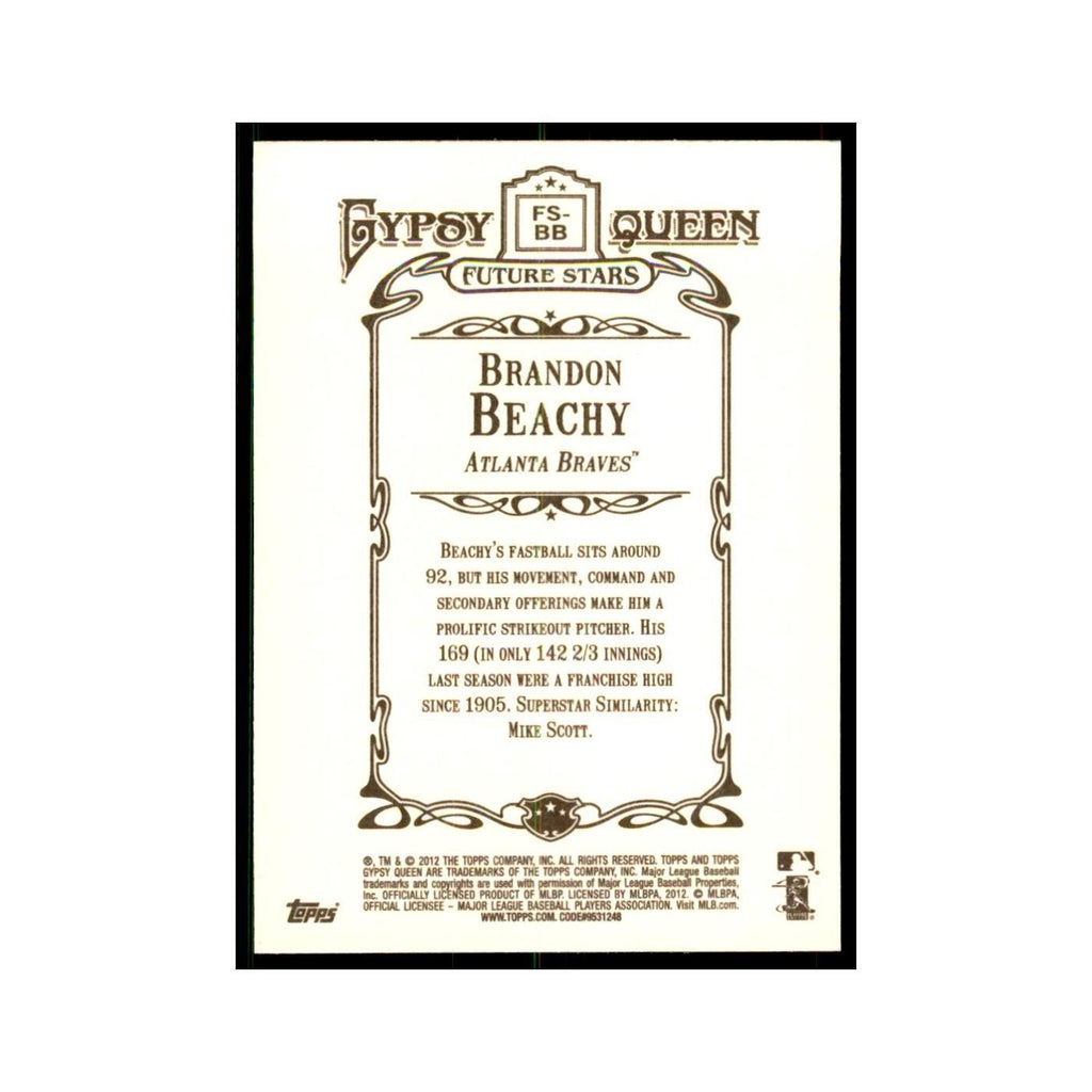 2012 Topps Gypsy Queen Brandon Beachy Baseball Cards #FS-BB