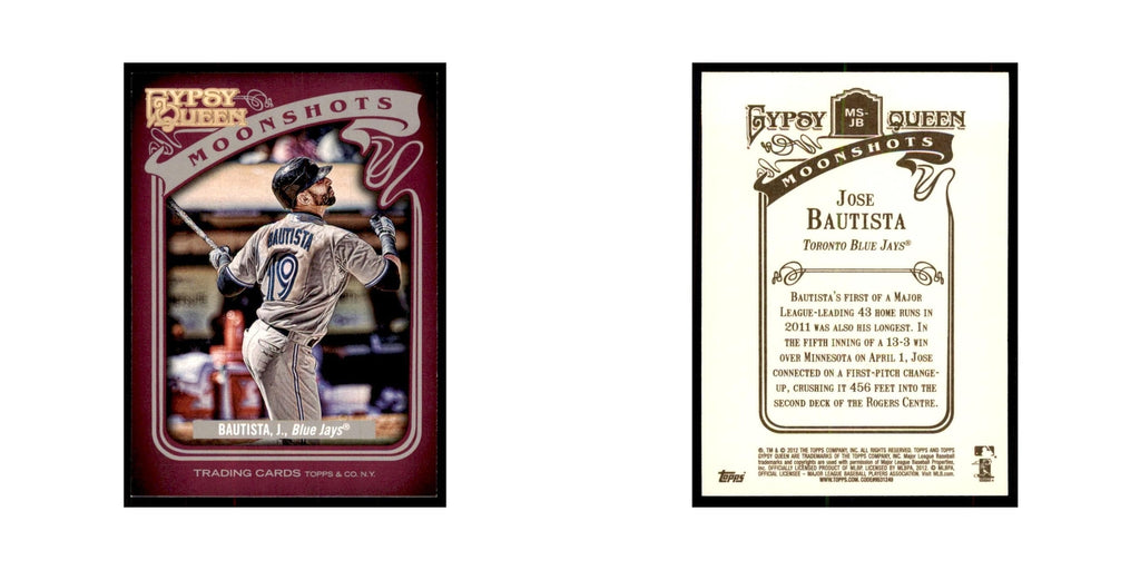 2012 Topps Gypsy Queen Jose Bautista Baseball Cards #MS-JB