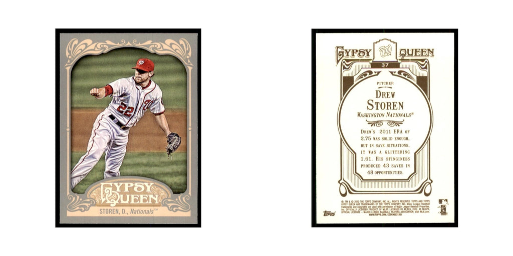 2012 Topps Gypsy Queen Drew Storen Baseball Cards #37
