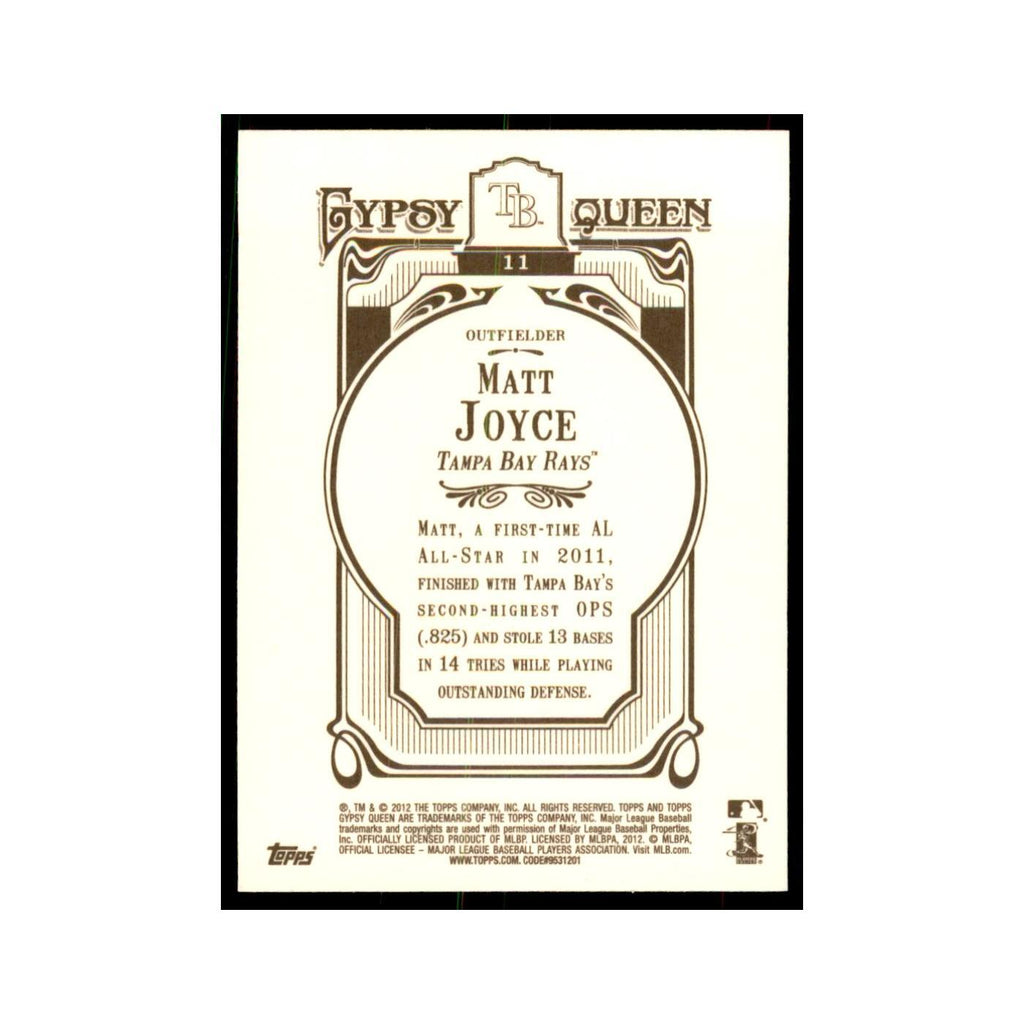 2012 Topps Gypsy Queen Matt Joyce Baseball Cards #11