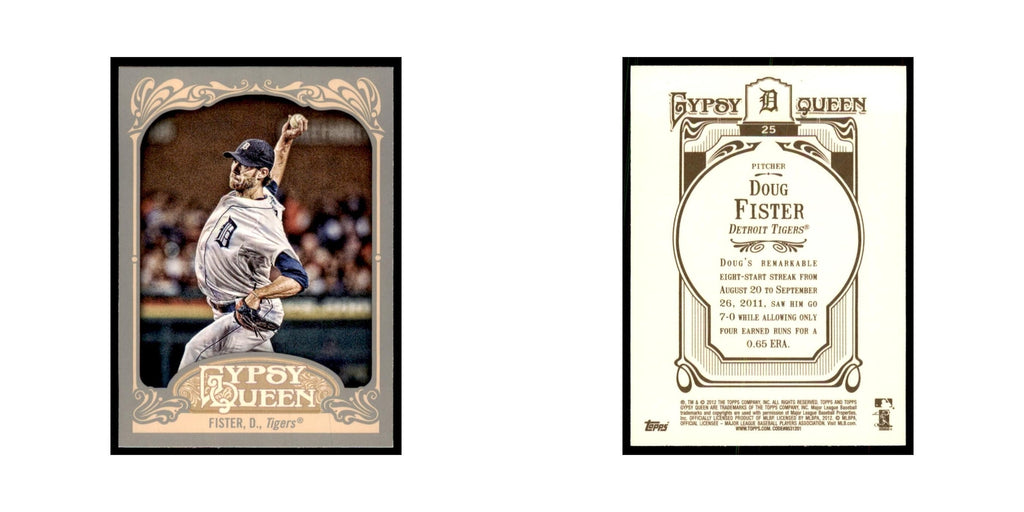 2012 Topps Gypsy Queen Doug Fister Baseball Cards #25