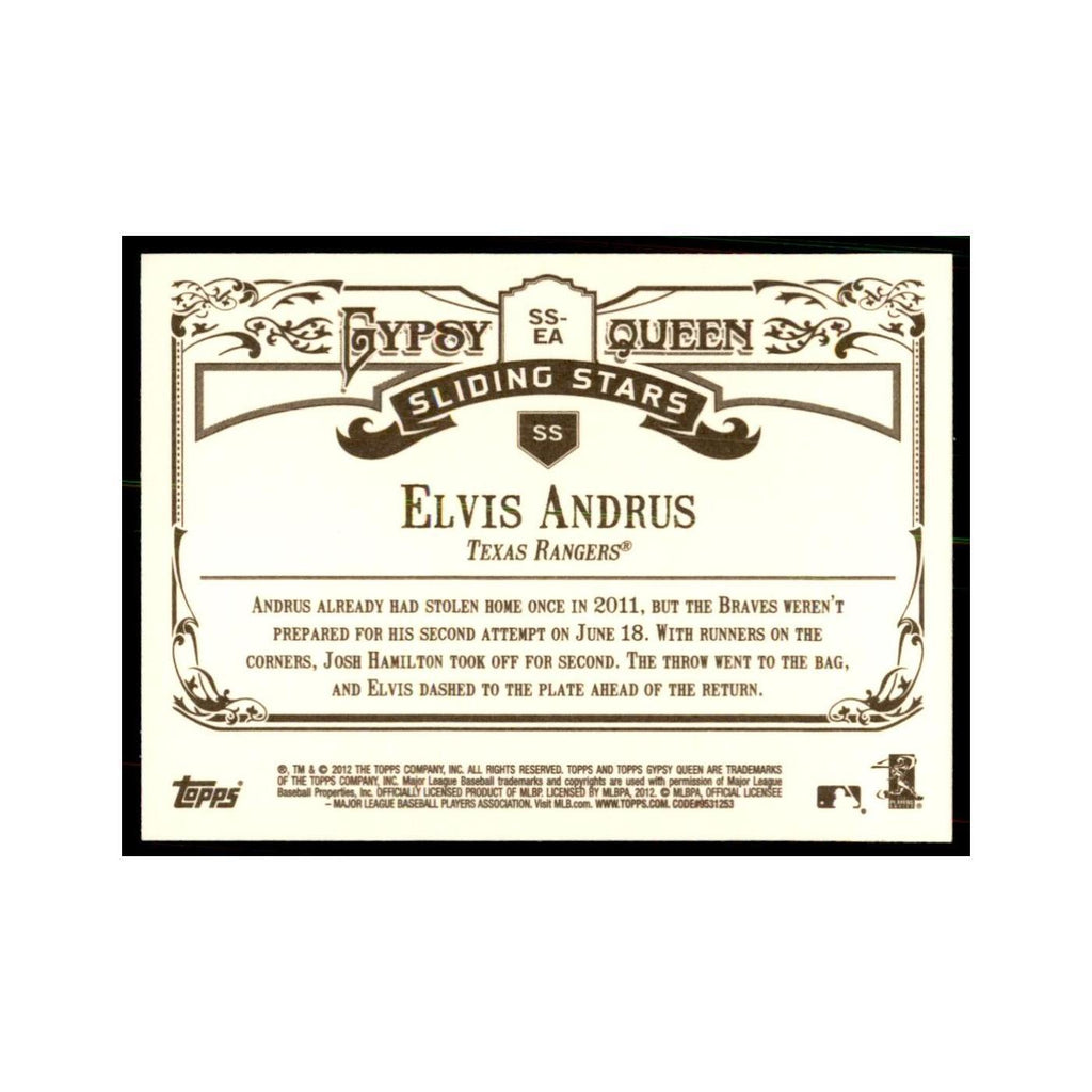 2012 Topps Gypsy Queen Elvis Andrus Baseball Cards #SS-EA