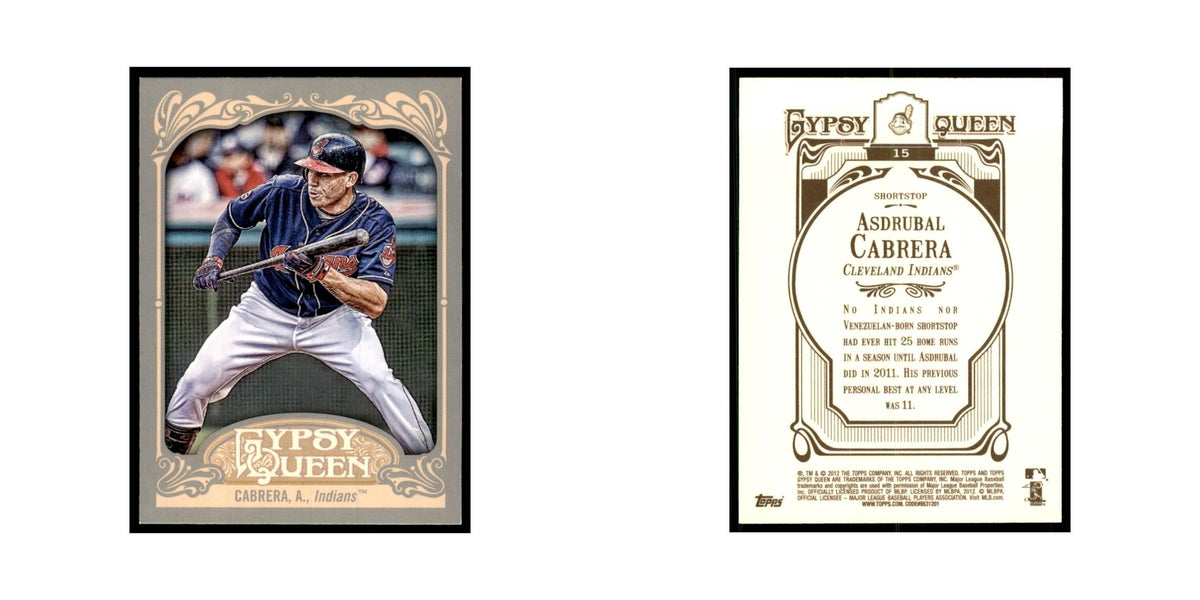 2012 Topps Gypsy Queen Asdrubal Cabrera Baseball Cards #15