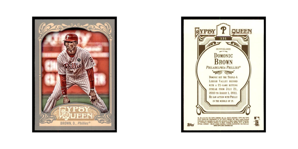 2012 Topps Gypsy Queen Domonic Brown Baseball Cards #131
