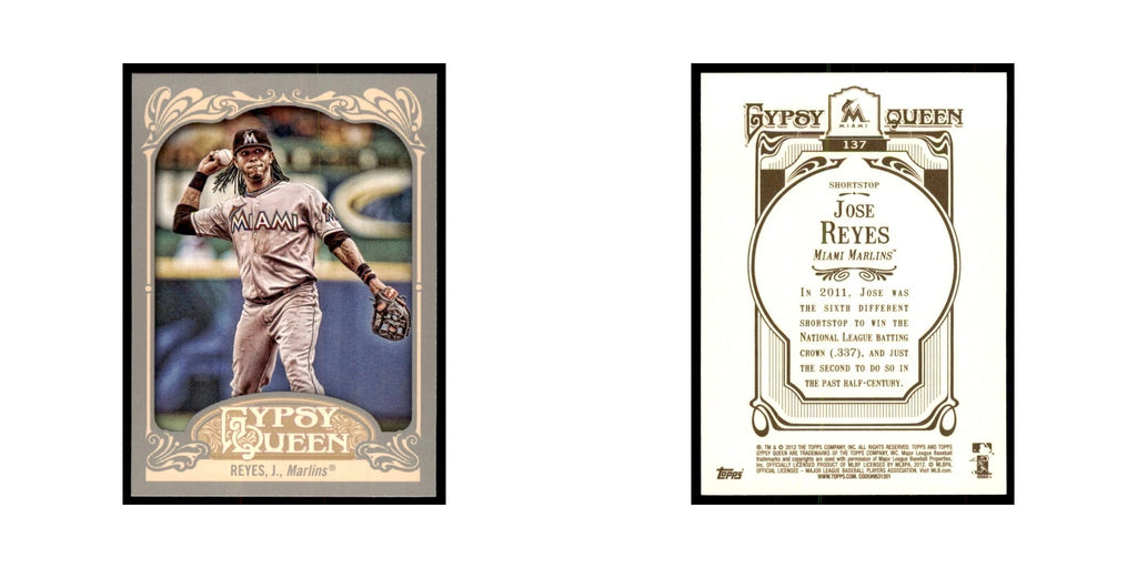 2012 Topps Gypsy Queen Jose Reyes Baseball Cards #137