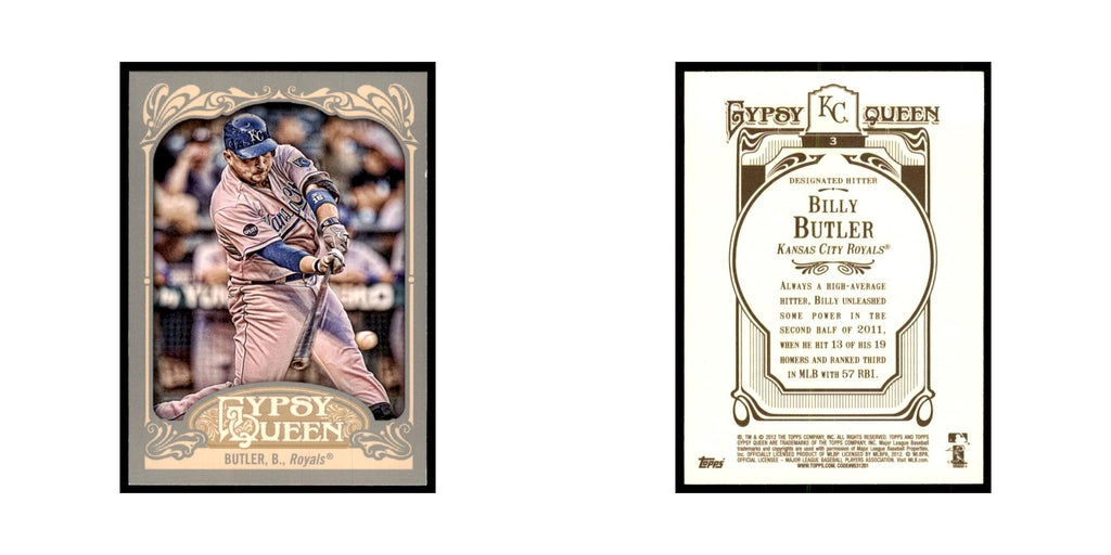 2012 Topps Gypsy Queen Billy Butler Baseball Cards #3