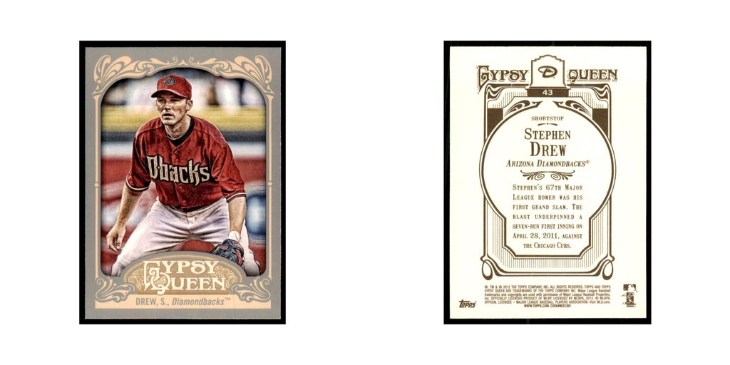 2012 Topps Gypsy Queen Stephen Drew Baseball Cards #43