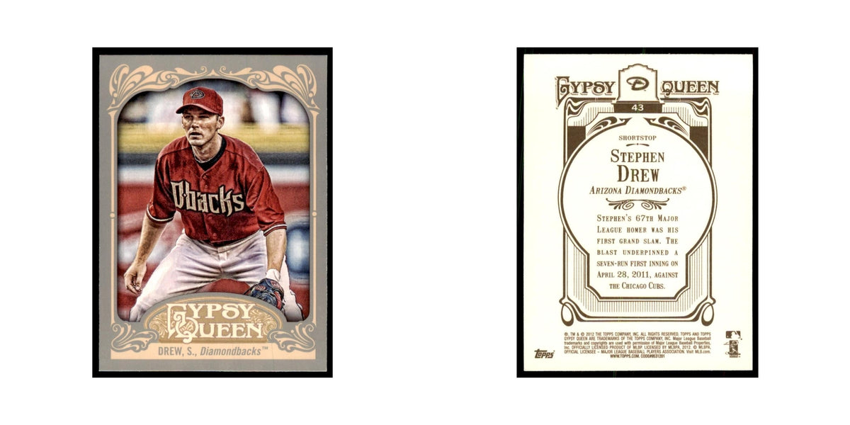 2012 Topps Gypsy Queen Stephen Drew Baseball Cards #43