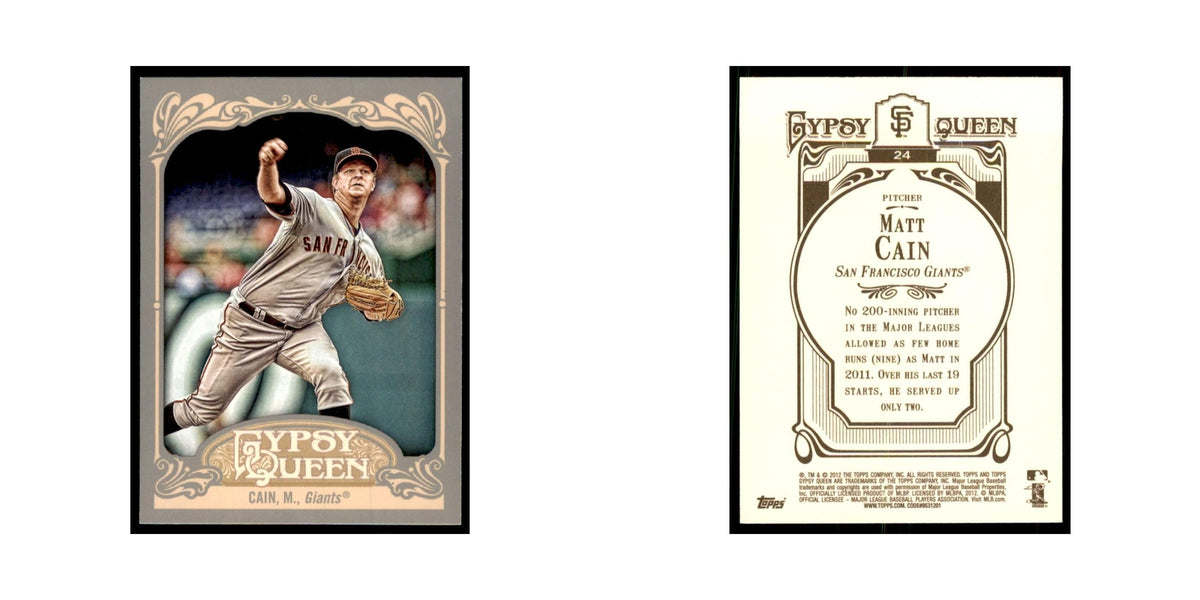 2012 Topps Gypsy Queen Matt Cain Baseball Cards #24
