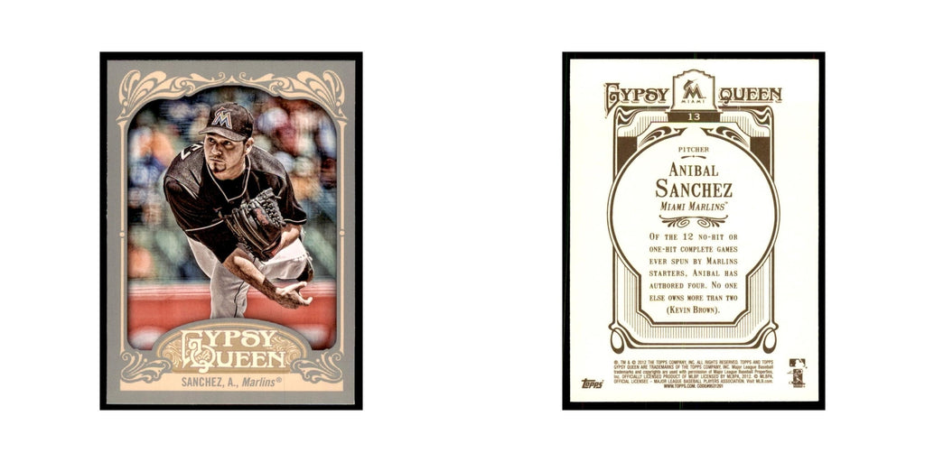 2012 Topps Gypsy Queen Anibal Sanchez Baseball Cards #13