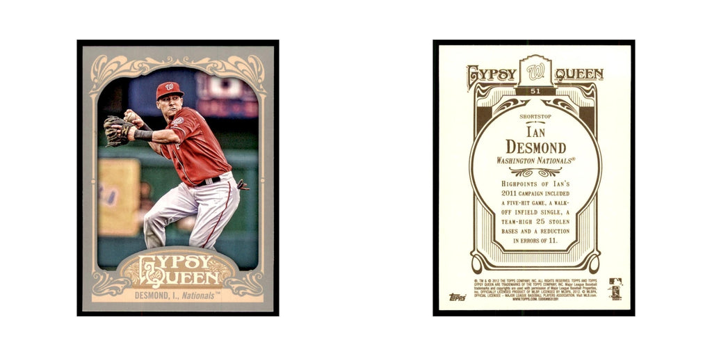 2012 Topps Gypsy Queen Ian Desmond Baseball Cards #51