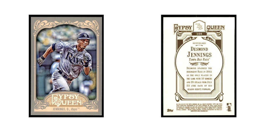 2012 Topps Gypsy Queen Desmond Jennings Baseball Cards #104