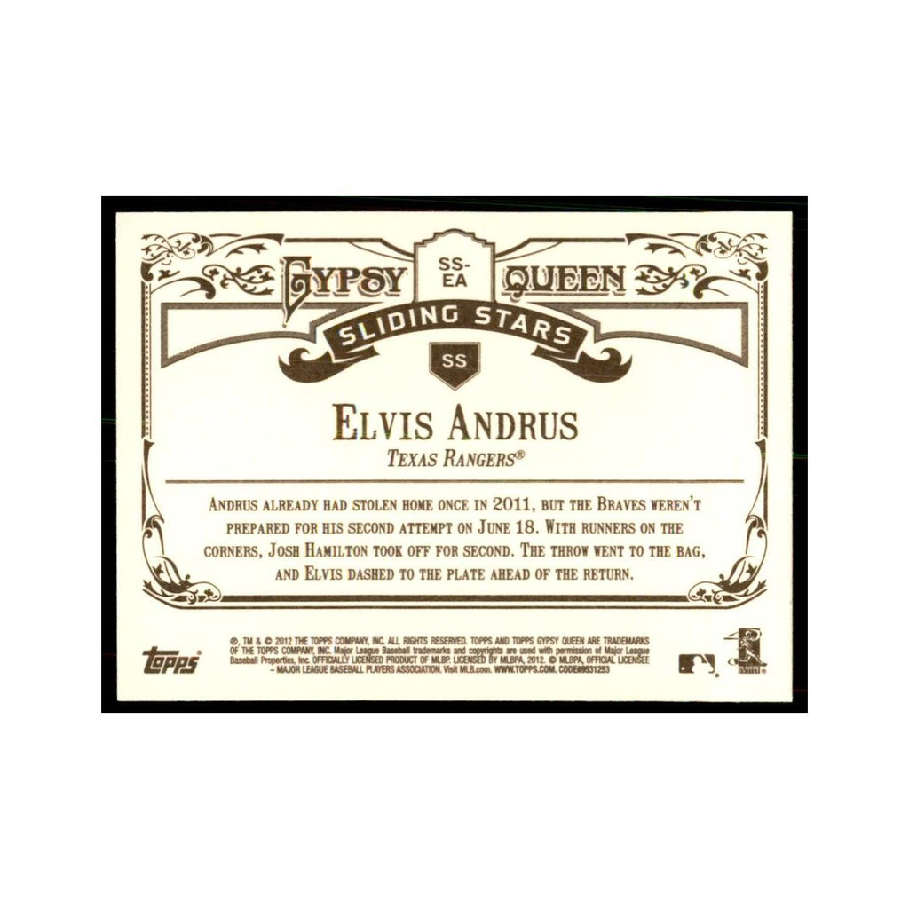 2012 Topps Gypsy Queen Elvis Andrus Baseball Cards #SS-EA