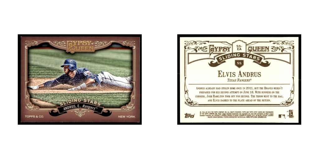 2012 Topps Gypsy Queen Elvis Andrus Baseball Cards #SS-EA