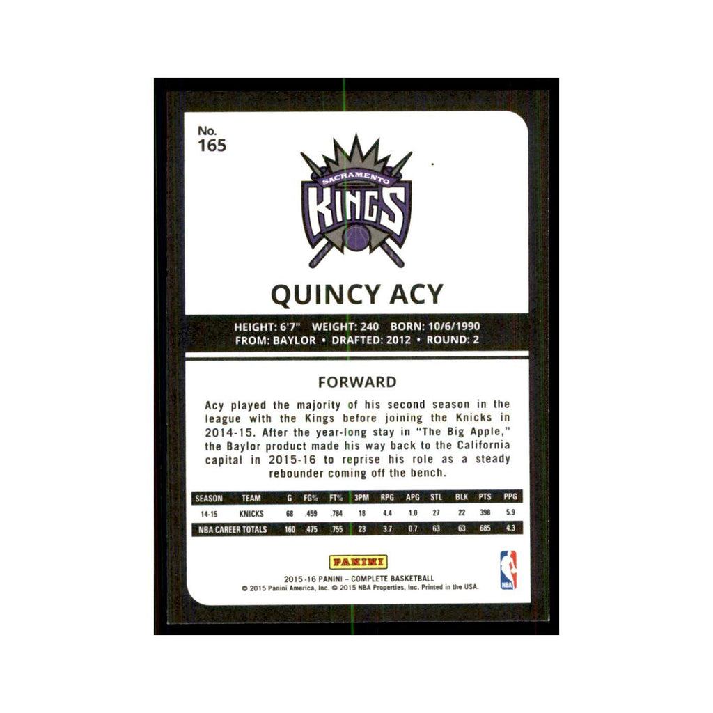 2015 Panini Complete Quincy Acy Kings #165