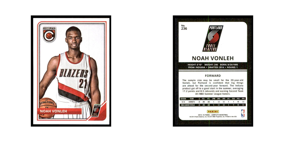 2015 Panini Complete Noah Vonleh Blazers #236