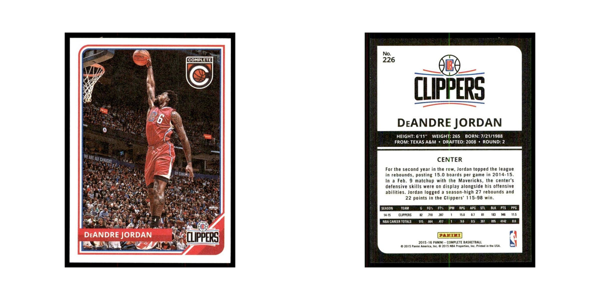 2015 Panini Complete DeAndre Jordan Clippers #226