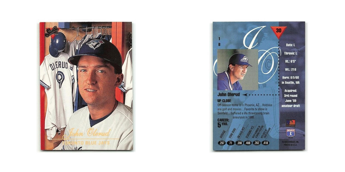 John Olerud 1994 Studio #30 Toronto Blue Jays Baseball Card NM