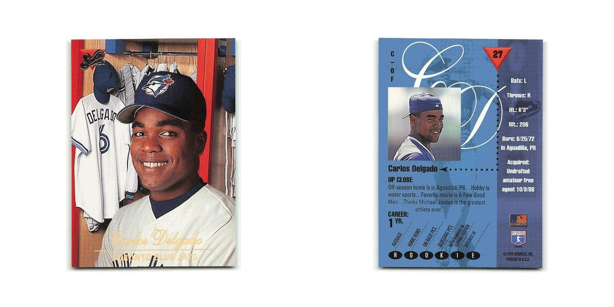 Carlos Delgado 1994 Studio #27 Toronto Blue Jays Baseball Card NM