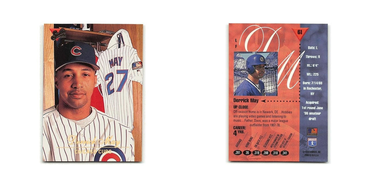 Derrick May 1994 Studio #61 Chicago Cubs Baseball Card NM
