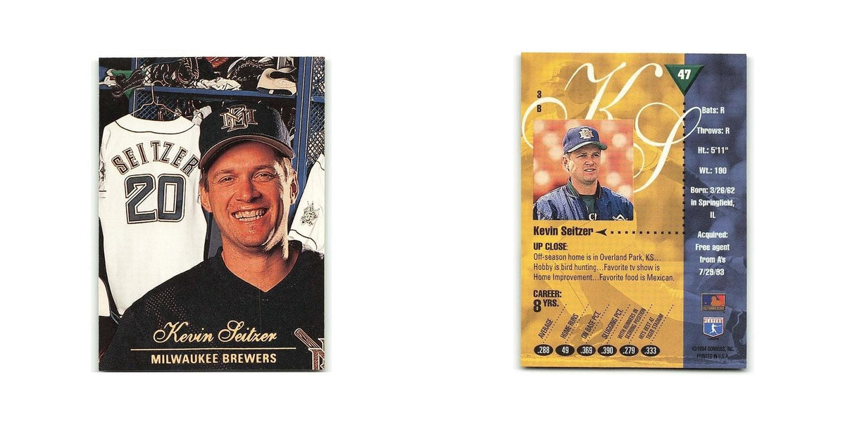 Kevin Seitzer 1994 Studio #47 Milwaukee Brewers Baseball Card NM
