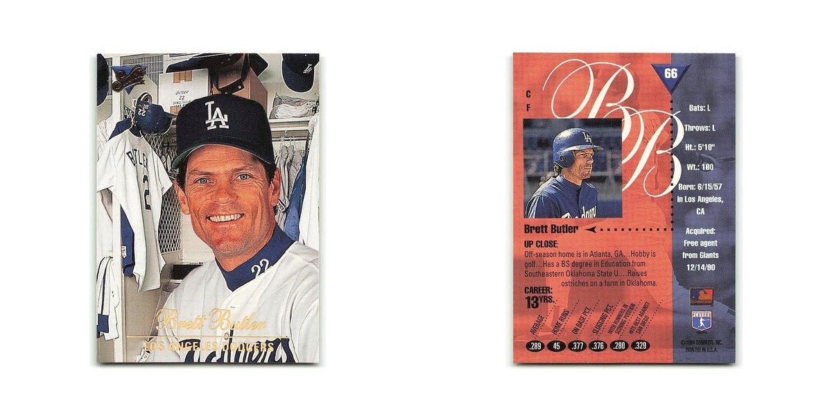 Brett Butler 1994 Studio #66 Los Angeles Dodgers Baseball Card NM