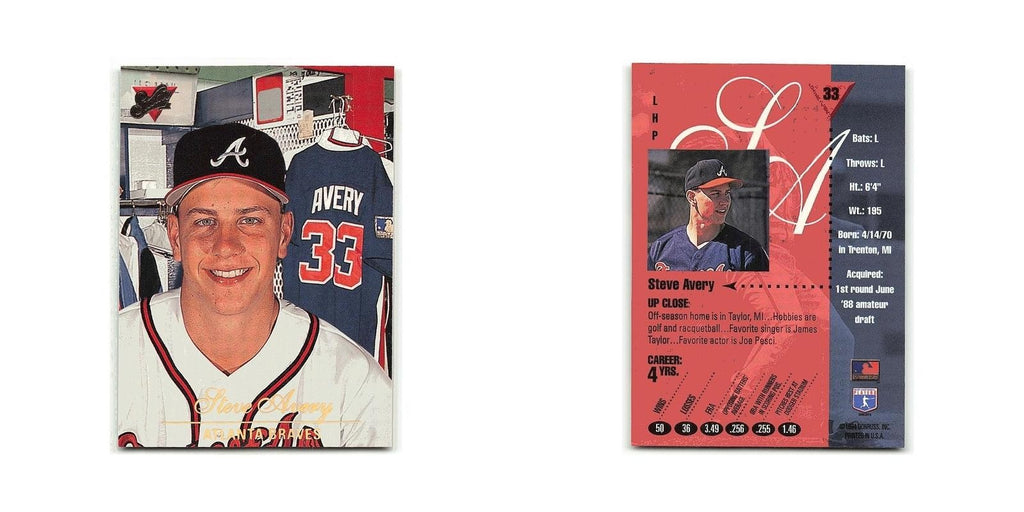 Steve Avery 1994 Studio #33 Atlanta Braves Baseball Card NM