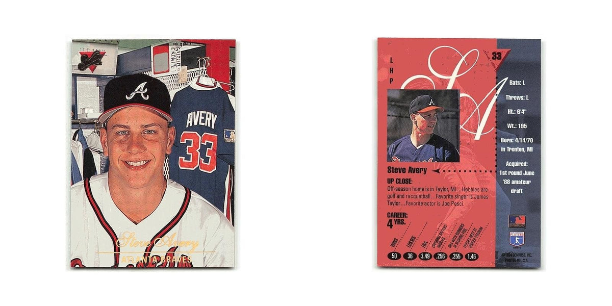Steve Avery 1994 Studio #33 Atlanta Braves Baseball Card NM