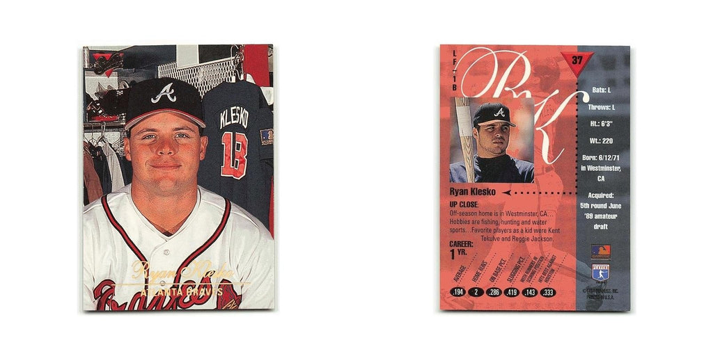 Ryan Klesko 1994 Studio #37 Atlanta Braves Baseball Card NM