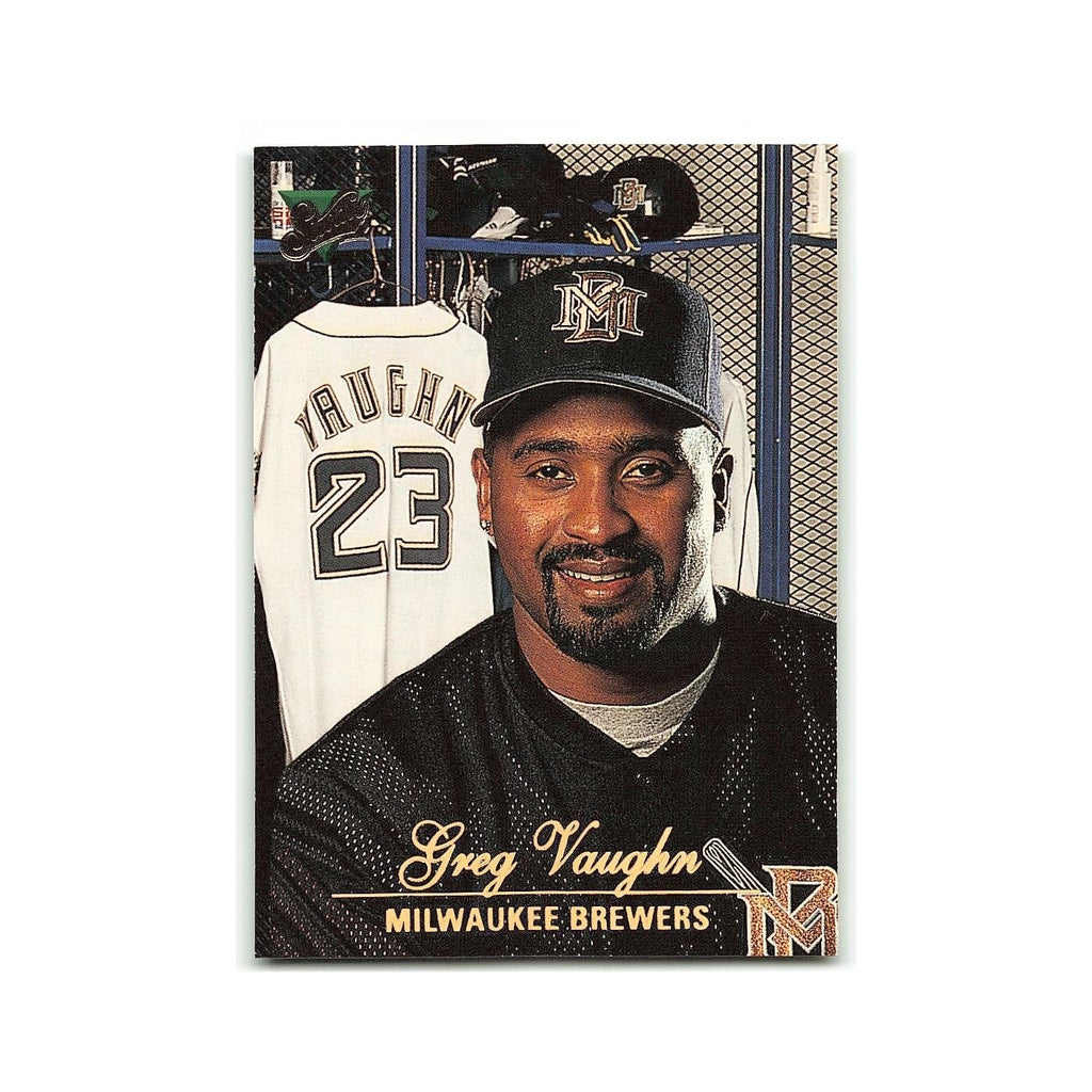 Greg Vaughn 1994 Studio #48 Milwaukee Brewers Baseball Card NM