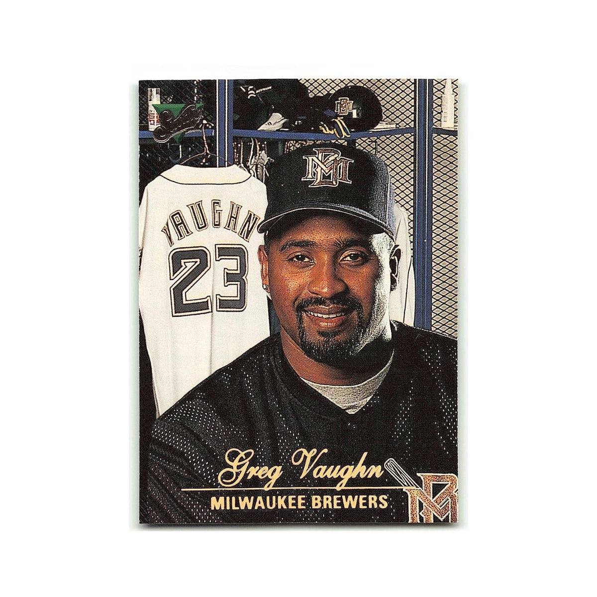 Greg Vaughn 1994 Studio #48 Milwaukee Brewers Baseball Card NM