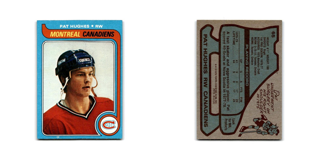 1979 Topps Pat Hughes RC Montreal Canadiens #65