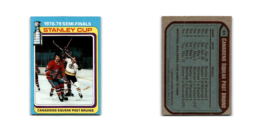 1979 Topps 1979-80 Stanley Cup Semi-Finals Montreal Canadiens/Boston Bruins #81