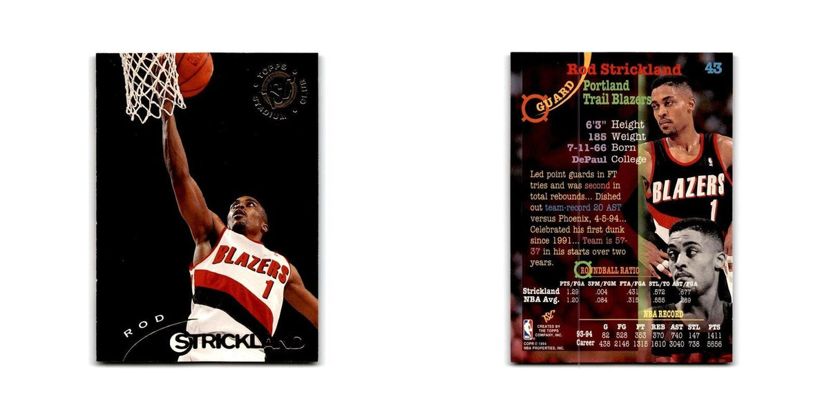 1994 Topps Stadium Club Rod Strickland Blazers #43