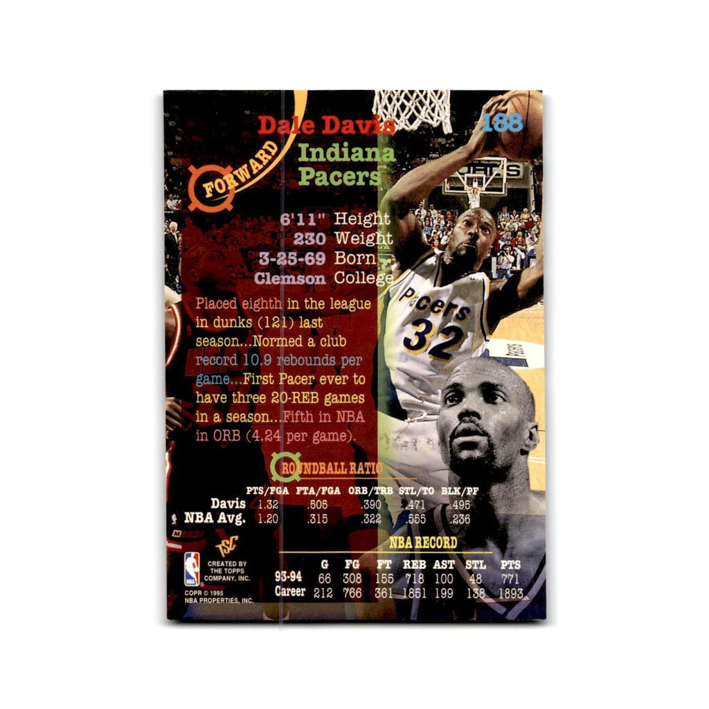 1994 Topps Stadium Club Dale Davis RC Pacers #188
