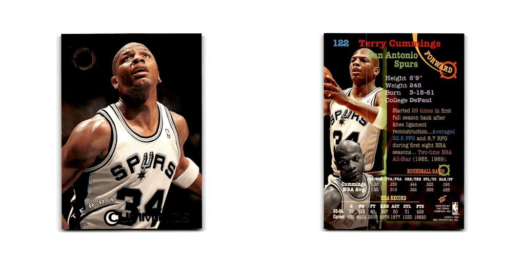 1994 Topps Stadium Club Terry Cummings Spurs #122