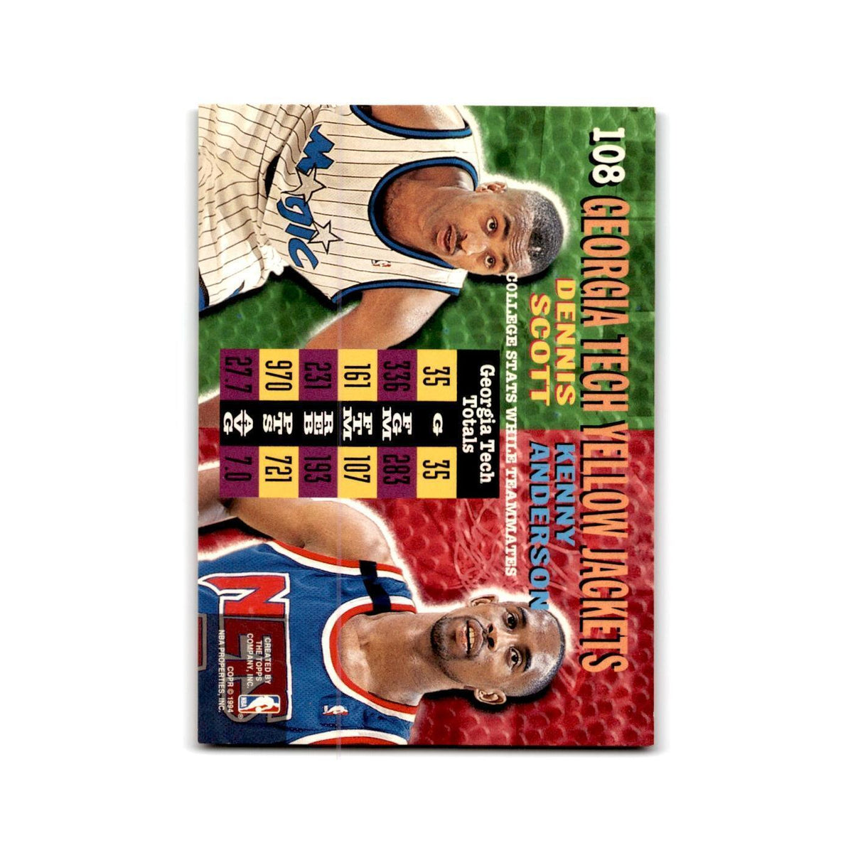 1994 Dennis Scott/Kenny Anderson Orlando Magic/New Jersey Nets