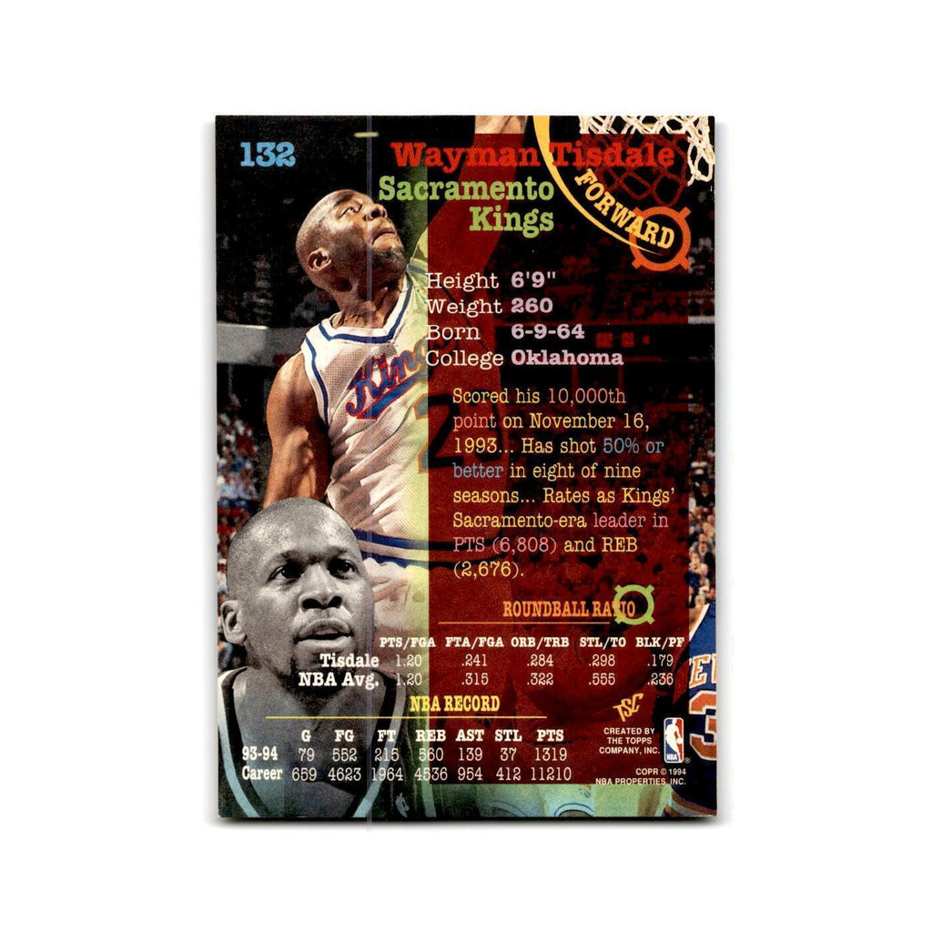 1994 Topps Stadium Club Wayman Tisdale Kings #132